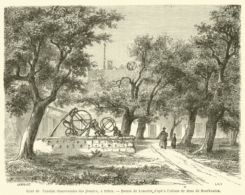Patio del antiguo Observatorio de los jesuitas, en Pekín de French School