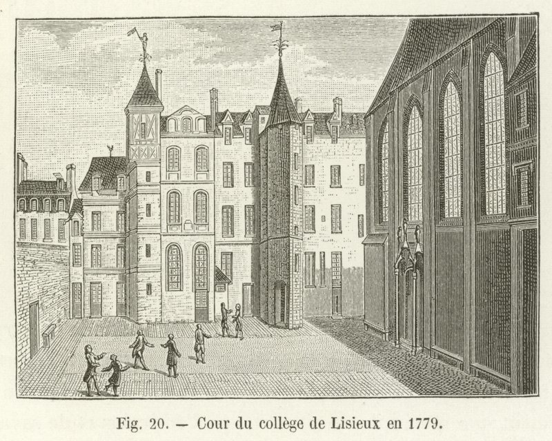 Patio del colegio de Lisieux en 1779 de French School