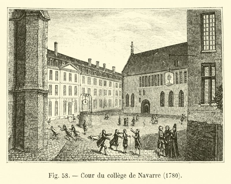 Patio del colegio de Navarra, 1780 de French School
