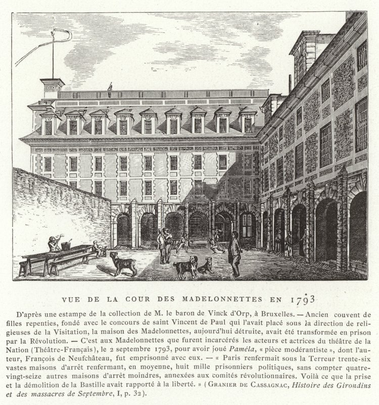 Patio del Convento de las Madelonnettes, París, 1793 de French School