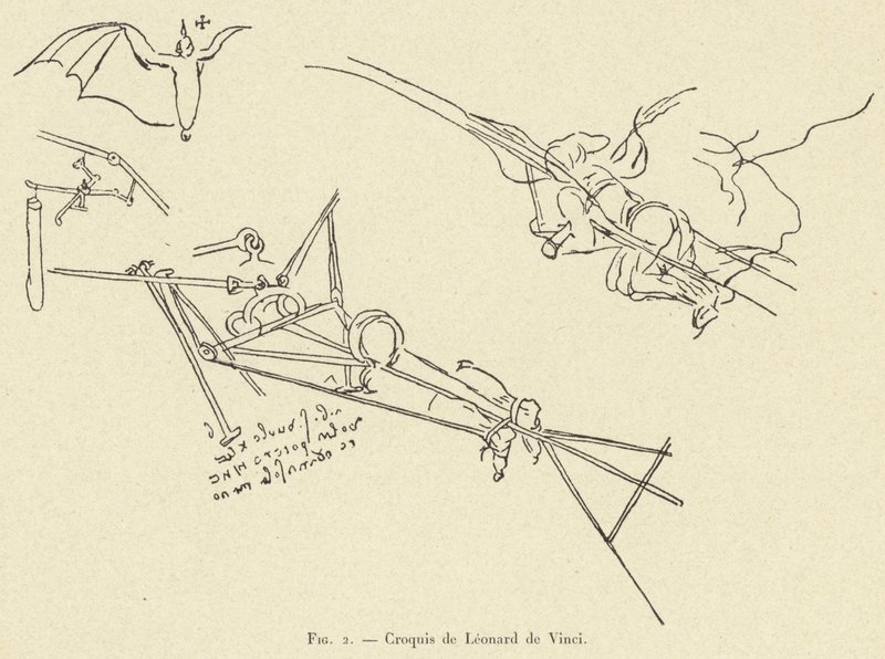 Croquis de Leonardo da Vinci de French School