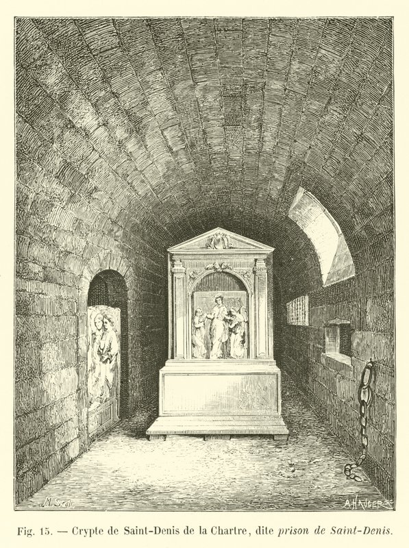 Cripta de Saint-Denis de la Chartre, llamada prisión de Saint-Denis de French School