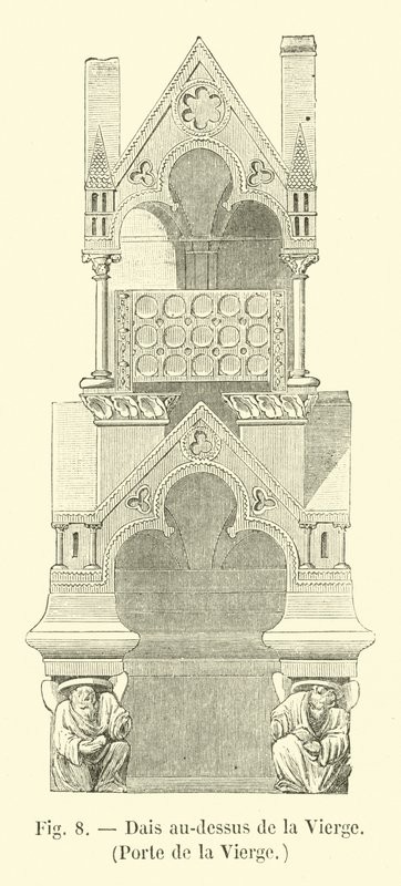 Dosel sobre la Virgen, Puerta de la Virgen de French School