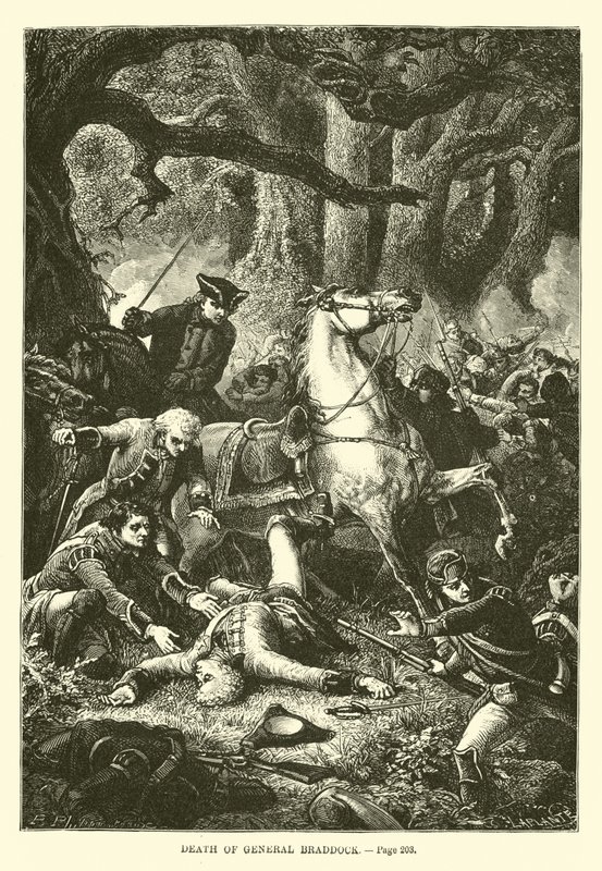 Muerte del General Braddock de French School