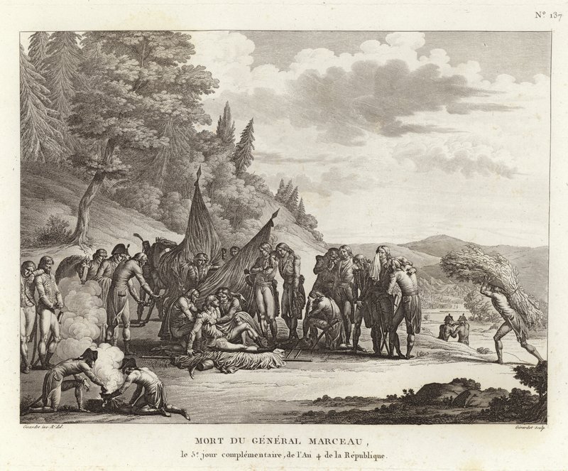 Muerte del General François Séverin Marceau-Desgraviers de French School