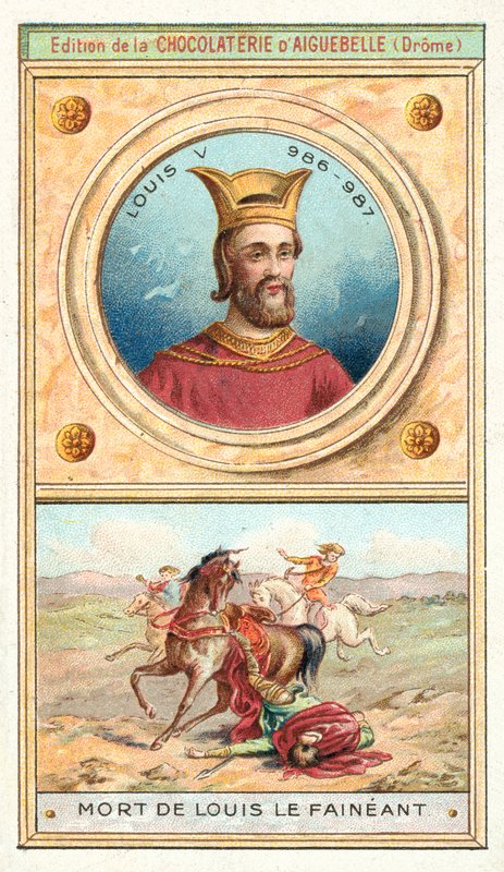 Muerte de Luis V de Francia, 987 de French School