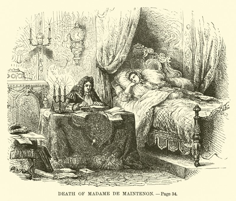 Muerte de Madame de Maintenon de French School