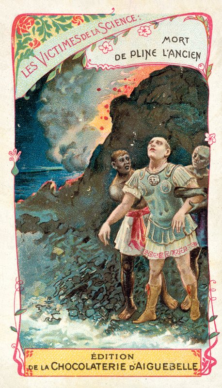 Muerte de Plinio el Viejo en la erupción del Vesubio, 79 de French School