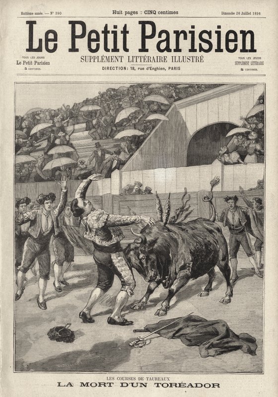 Muerte del torero español El Tito, Perpiñán, Francia de French School