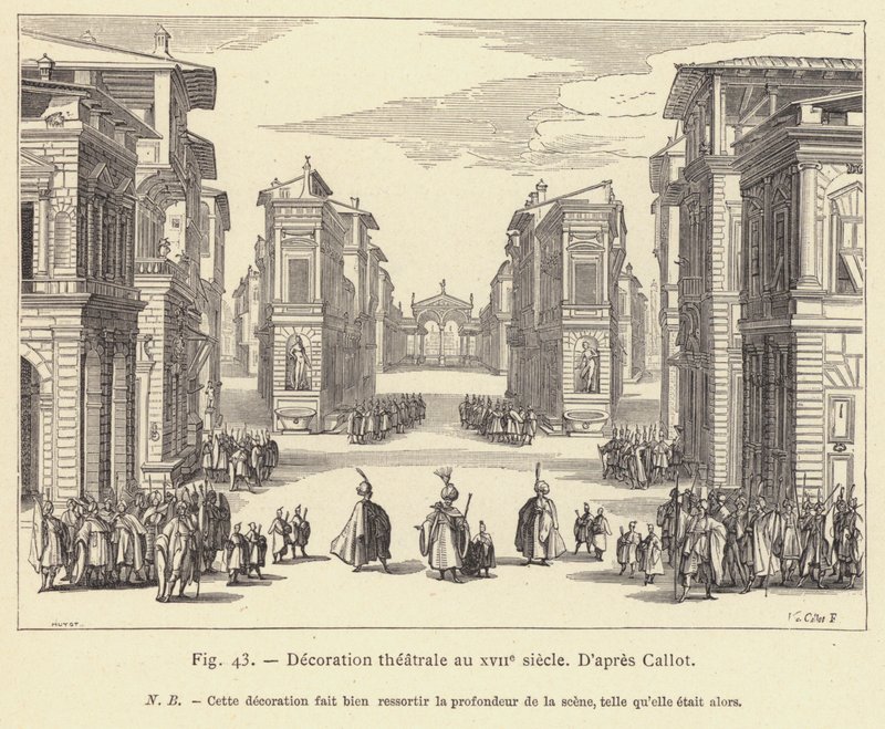 Decoración teatral en el siglo XVII de French School