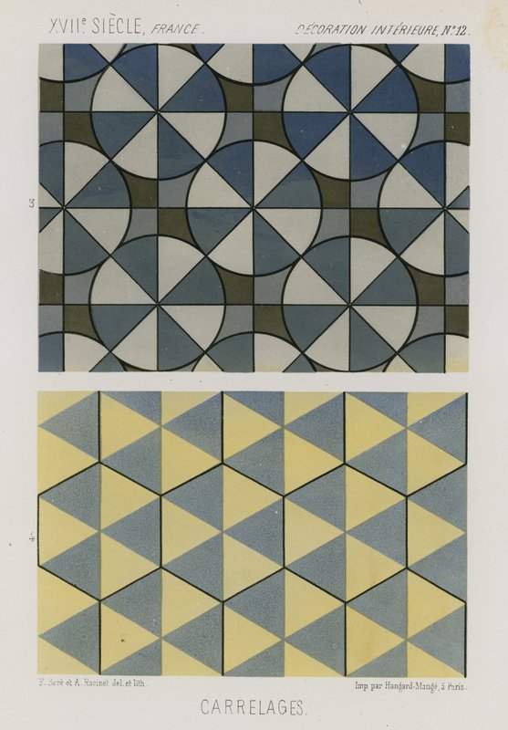 Azulejos decorativos del siglo XVII de French School