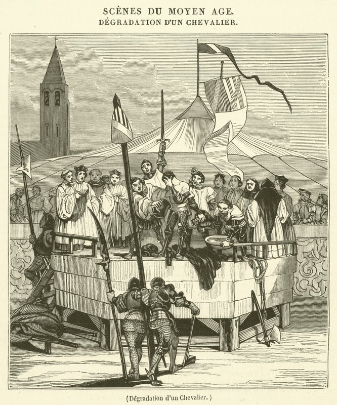 Degradación de un caballero (grabado) de French School