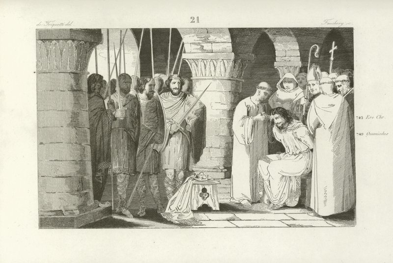 Destronamiento de Childerico III, rey de los francos, 752 de French School