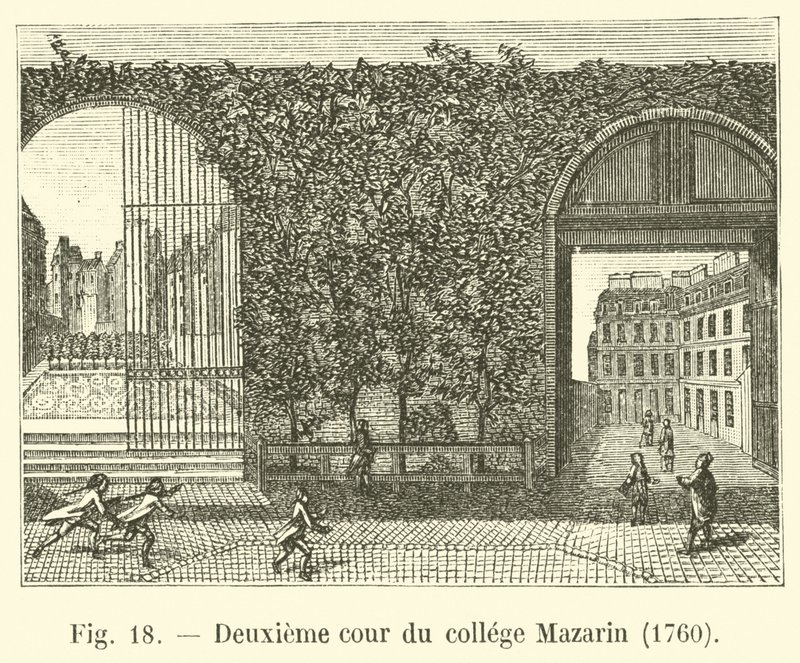 Segundo patio del colegio Mazarin, 1760 de French School