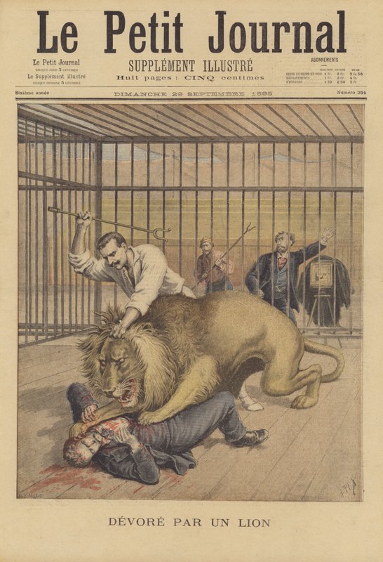 Devorado por un león de French School