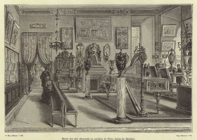 Exposición de muebles de sala, Pavillon de Flore, Palacio del Louvre, París de French School