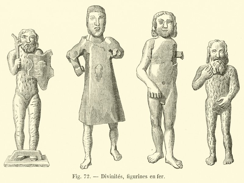 Divinidades, figurillas en hierro de French School