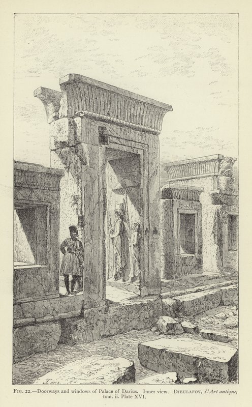 Puertas y ventanas del Palacio de Darío, Vista interior de French School