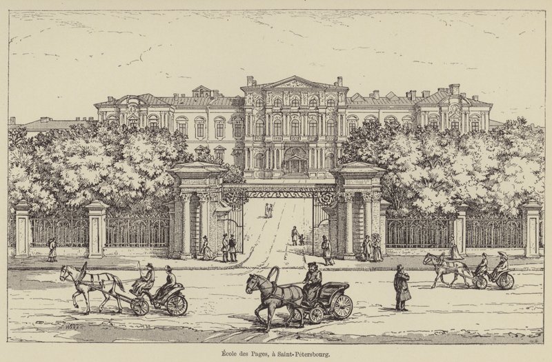 Escuela de Pajes, San Petersburgo (grabado) de French School