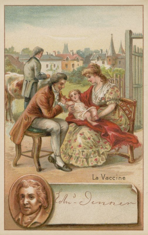 Edward Jenner, médico y científico inglés que descubrió una vacuna contra la viruela de French School