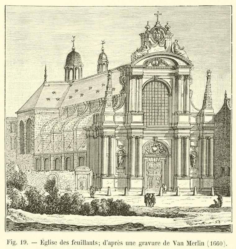 Iglesia de los feuillants; según un grabado de Van Merlin, 1660 de French School