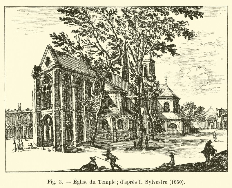 Iglesia del Temple; según I. Sylvestre, 1650 de French School
