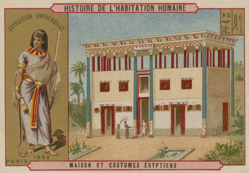 Casa y trajes egipcios de French School