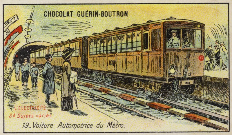 Tren eléctrico del metro de French School