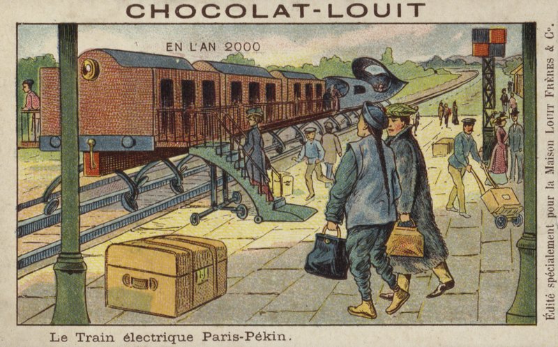 Tren eléctrico de París a Pekín en el año 2000 de French School