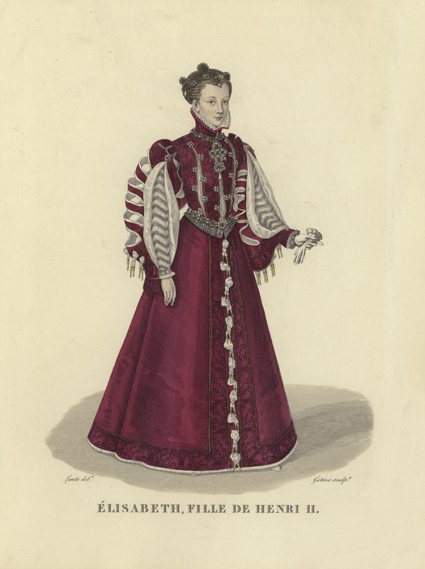 Isabel de Valois, hija del rey Enrique II de Francia de French School