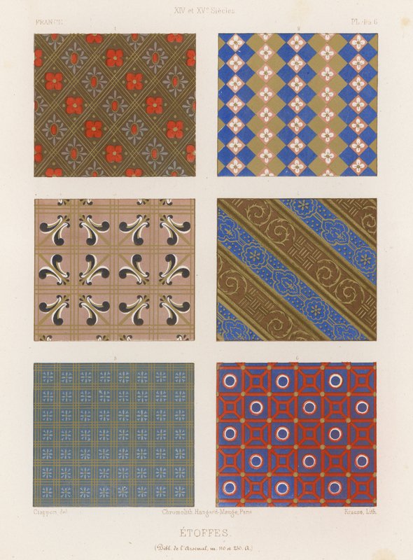 Tejidos bordados de la Francia del siglo XV de French School