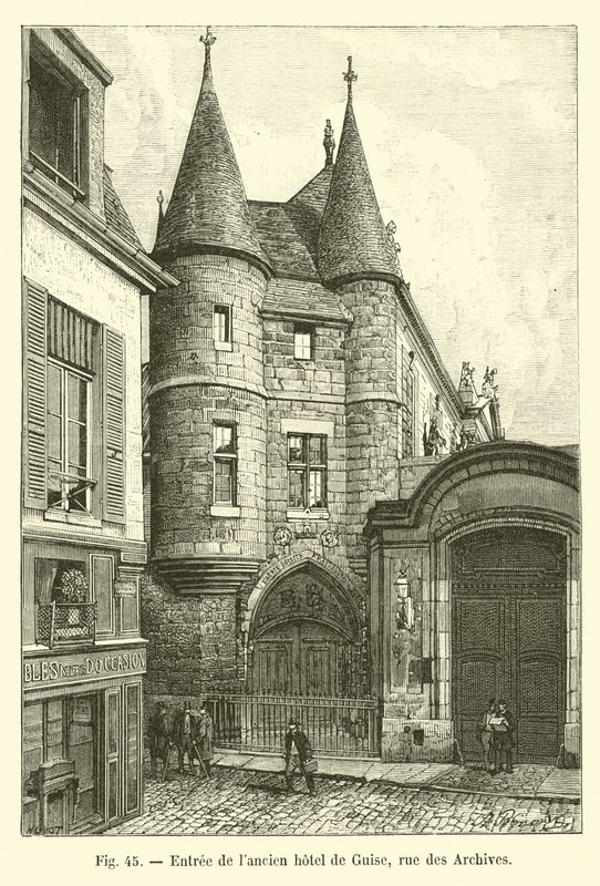 Entrada del antiguo hotel de Guise, rue des Archives de French School