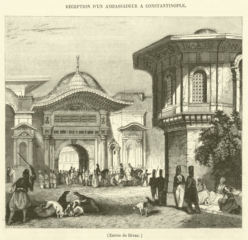 Entrada al Diván (grabado) de French School