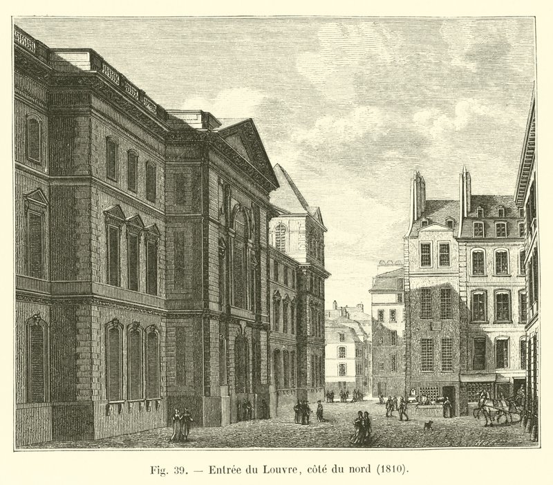Entrada del Louvre, lado norte, 1810 de French School