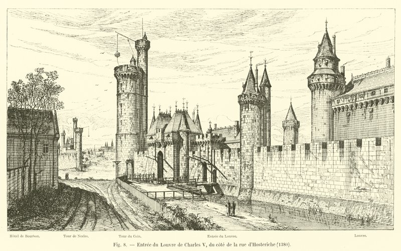 Entrada del Louvre de Carlos V, del lado de la rue d