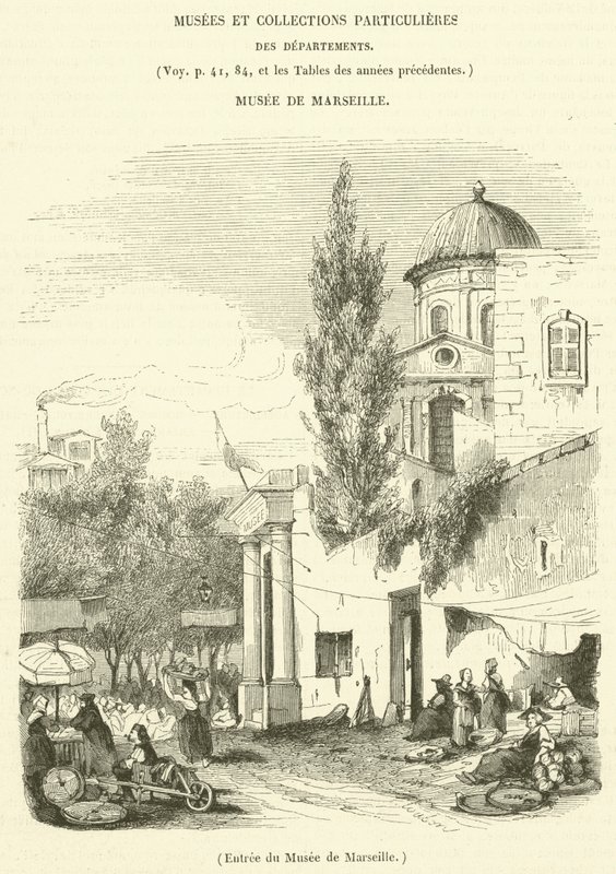 Entrada del Museo de Marsella (grabado) de French School