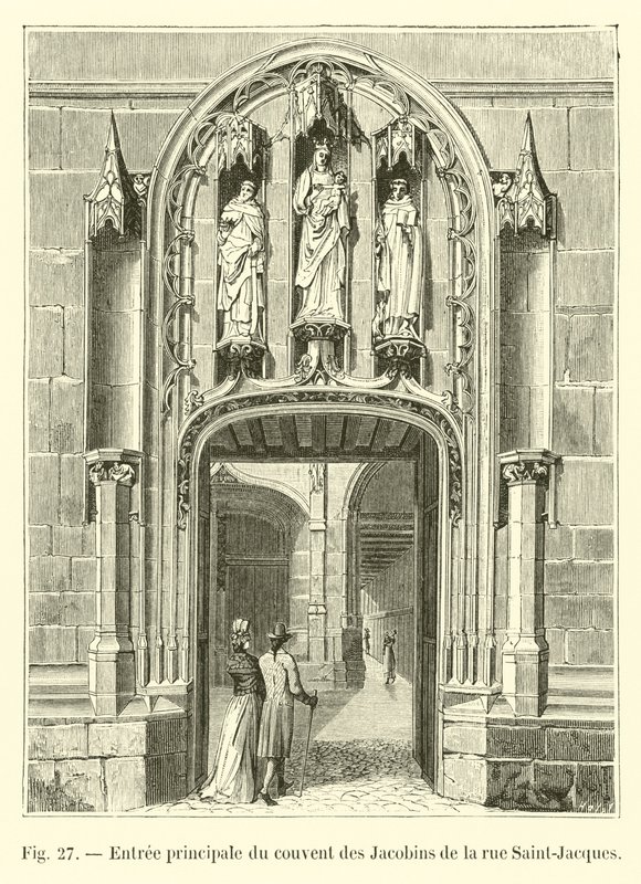Entrada principal del convento de los Jacobinos de la rue Saint-Jacques de French School