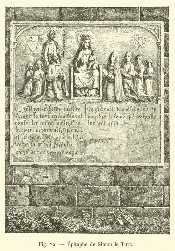 Epitafio de Simón el Turco de French School
