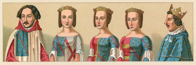 Traje de la Edad Media en Europa de French School