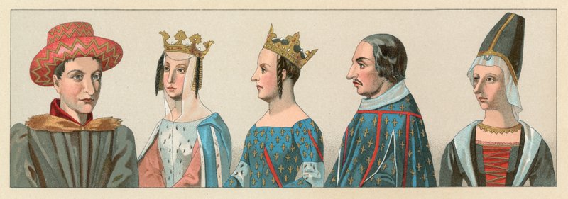 Traje de la Edad Media en Europa de French School