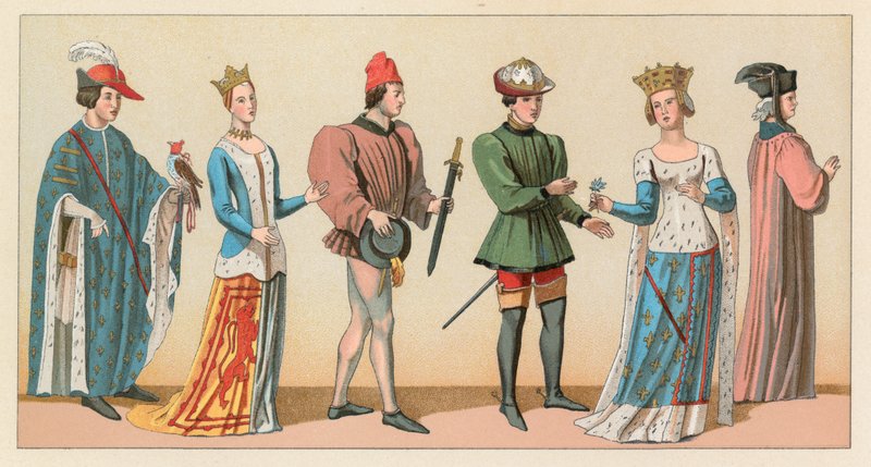 Traje de la Edad Media en Europa de French School