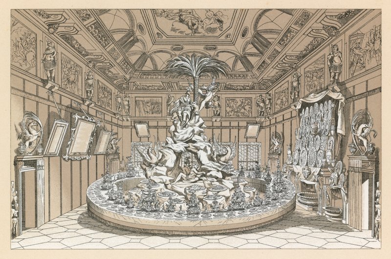 Traje europeo del siglo XVII de French School