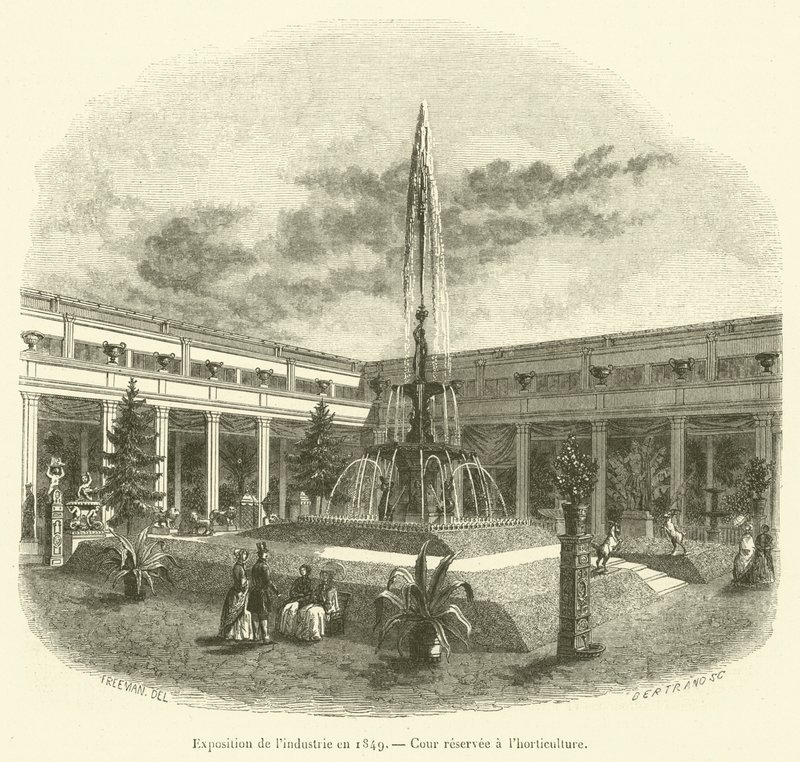 Exposición de la industria en 1849, Patio reservado a la horticultura de French School