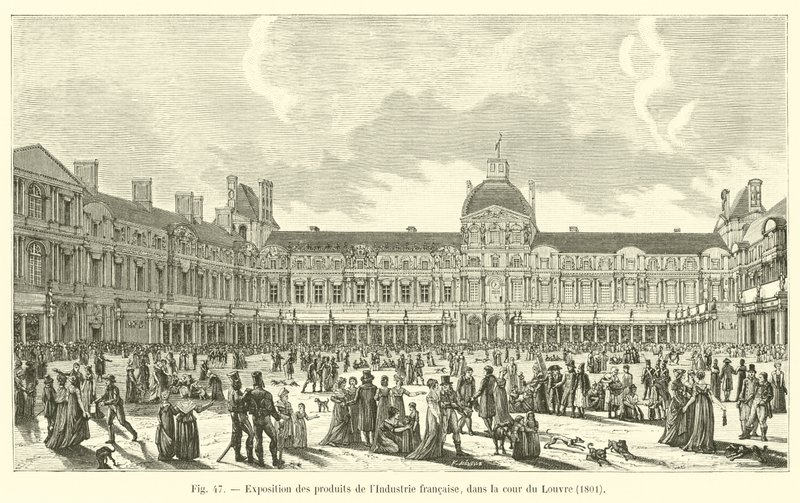 Exposición de productos de la Industria francesa, en el patio del Louvre, 1801 de French School