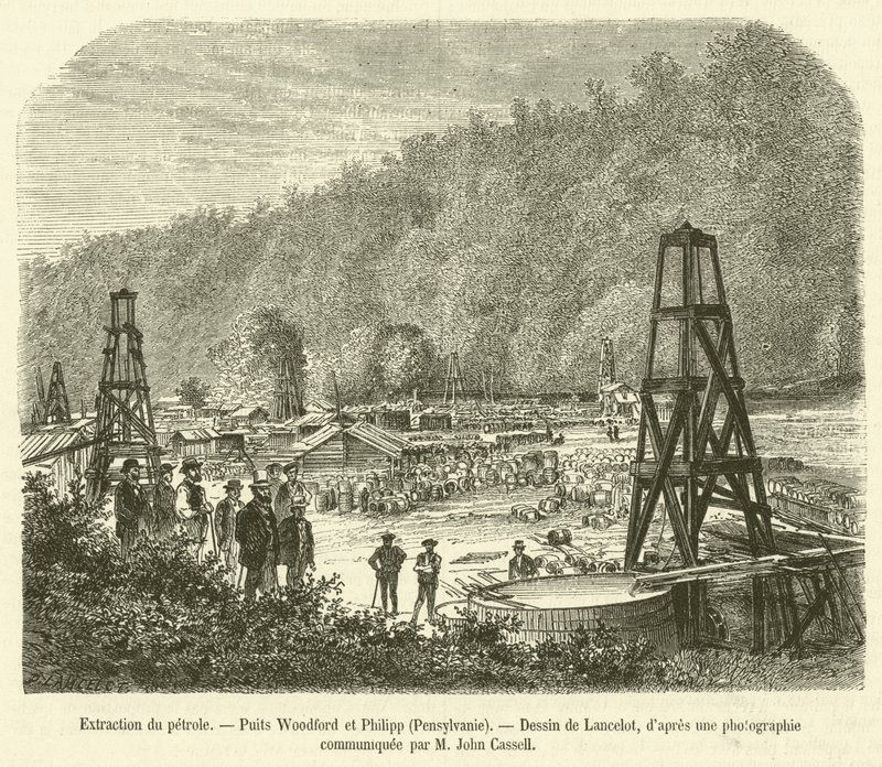 Extracción de petróleo, Pozos Woodford y Philipp, Pensilvania de French School
