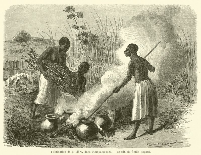 Fabricación de cerveza, en Ounyamouezi de French School