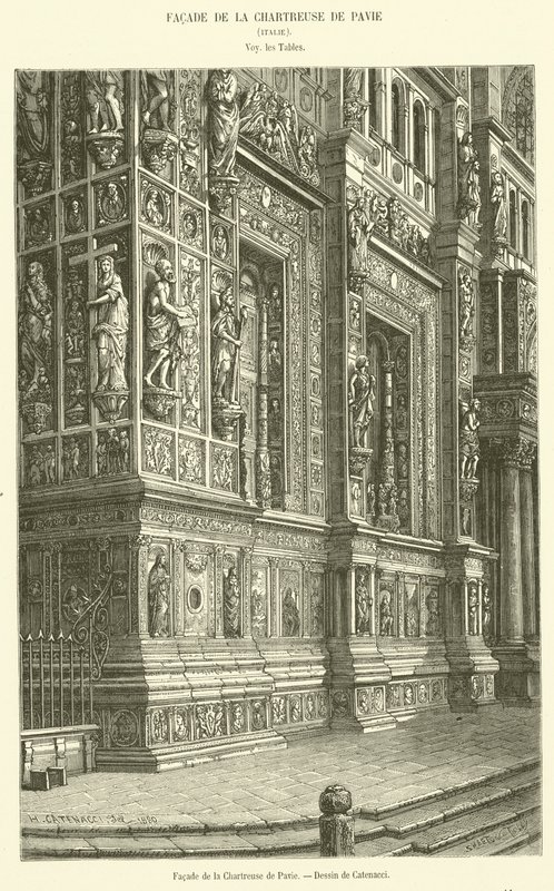 Fachada de la Cartuja de Pavía de French School