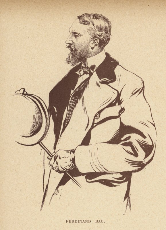 Ferdinand Bac, caricaturista francés (litografía) de French School