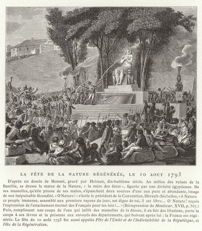 Festival de la Regeneración de la Naturaleza, París, 10 de agosto de 1793 de French School
