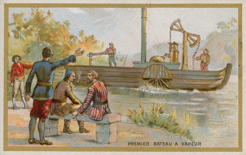 Primer barco de vapor de French School